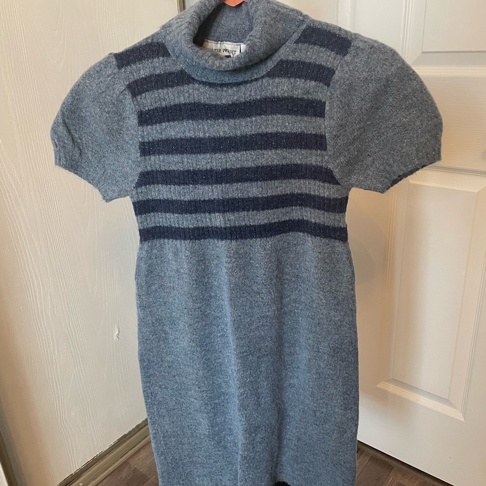Sweater Project Blue Striped Dress Size S (3-5)